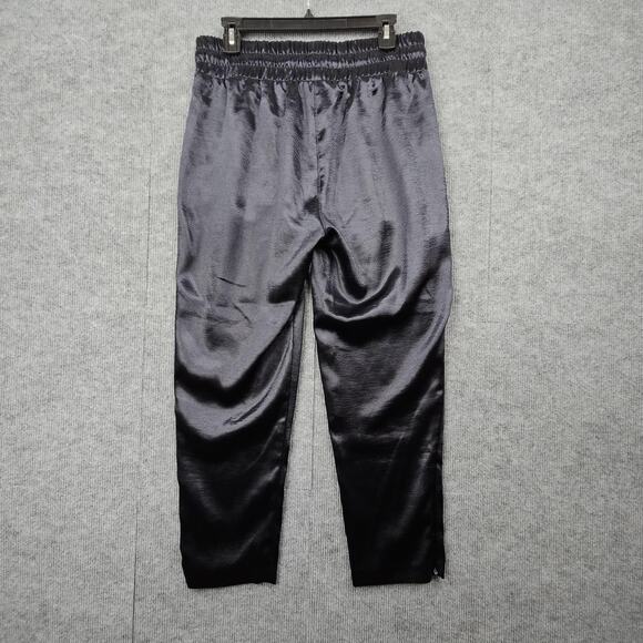 Cinq à Sept Pants Womens Medium Satin Drawstring Tapered Leg Dressy Comfort Navy - Picture 6 of 9